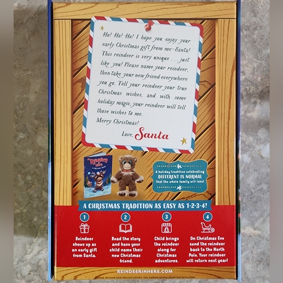 NEW Reindeer in Here a Christmas Friend book and plush gift set - Picture 3 of 7